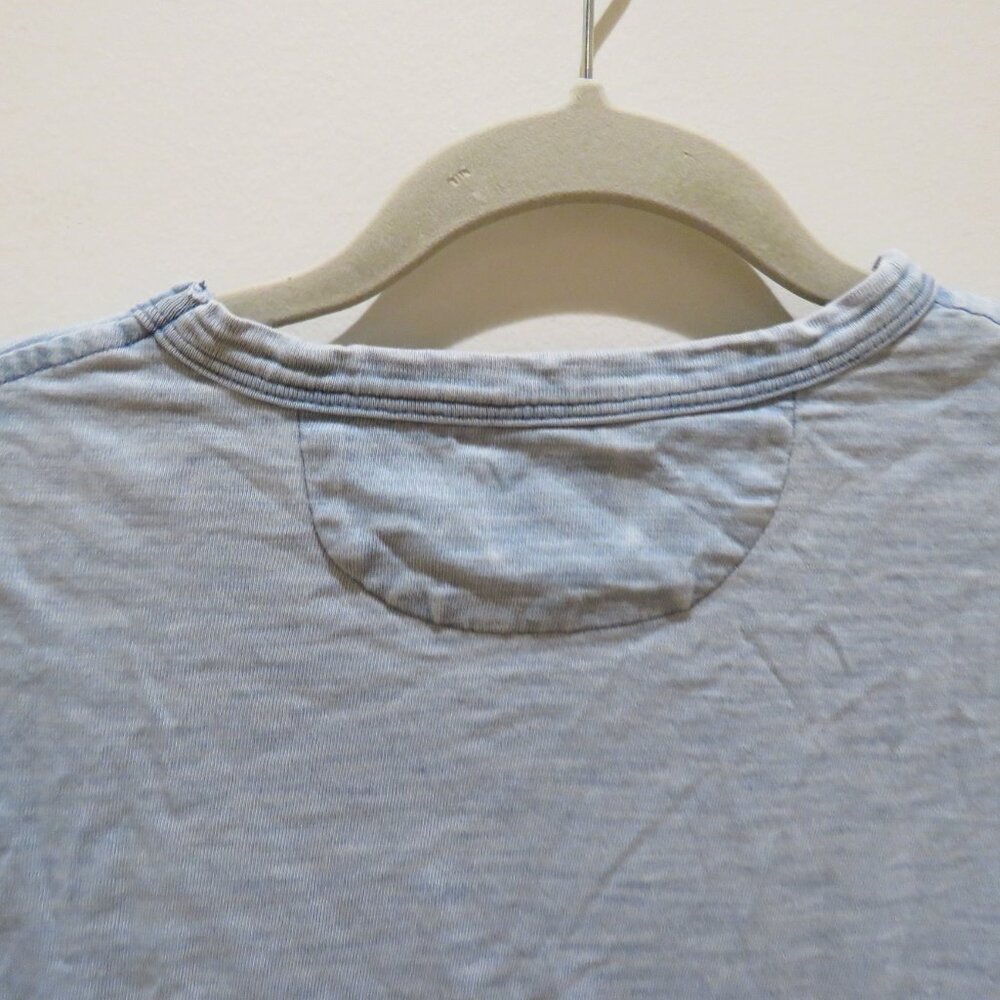 FAHERTY Surf Stripe Tee Cotton T-Shirt Sunwashed Light Blue Medium Casual Travel - Picture 10 of 14